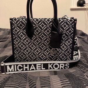 Michael Kors Monogram Black and White Tote